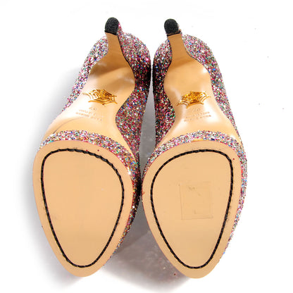 FASHIONPHILE CHARLOTTEOLYMPIAGlitterPriscillaPlatformPump37Multicolor 5 of 6