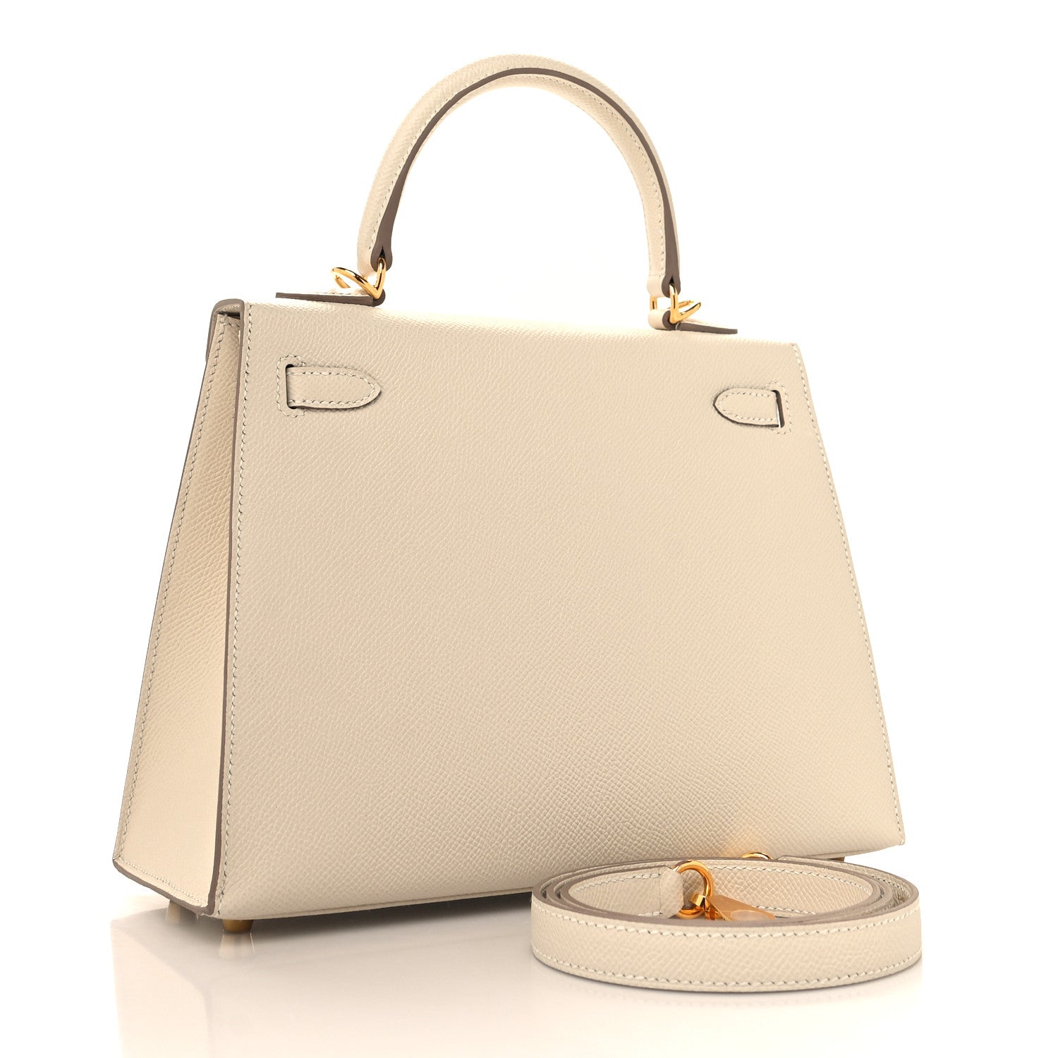 Hermes Epsom Kelly Sellier 25 Craie 3 of 11