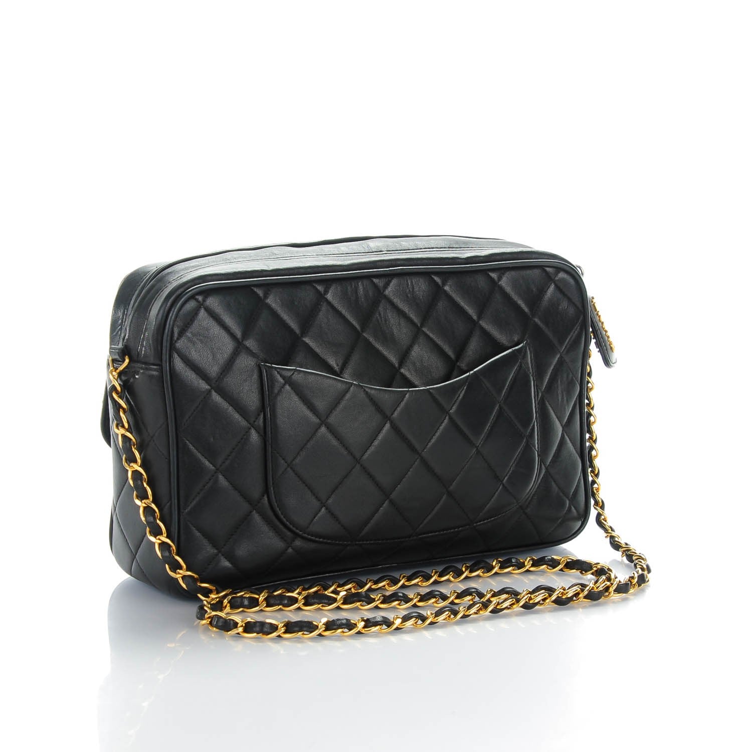 Chanel Lambskin Quilted Camera Case Black 3 of 8