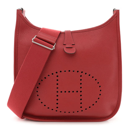 Hermes Taurillon Clemence Evelyne III PM Rouge Casaque 1 of 11