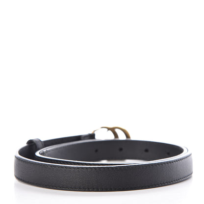 Gucci Calfskin Double G 20mm Belt 85 34 Black 3 of 8