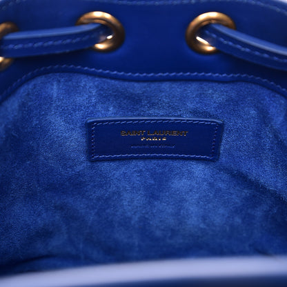 Saint Laurent Calfskin Small Emmanuelle Bucket Bag Blue Marjorelle 6 of 8