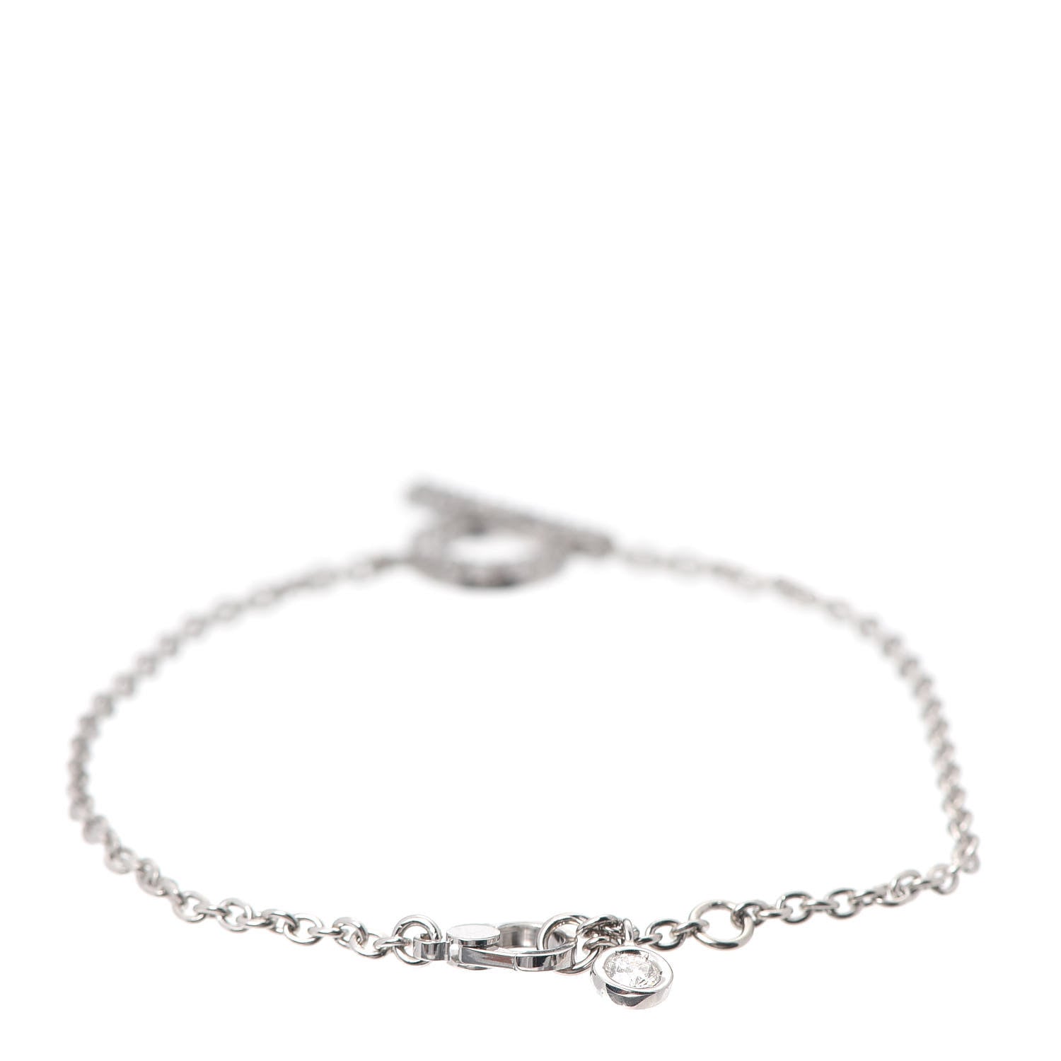 Hermes 18K White Gold Diamond Finesse Bracelet SH 3 of 5