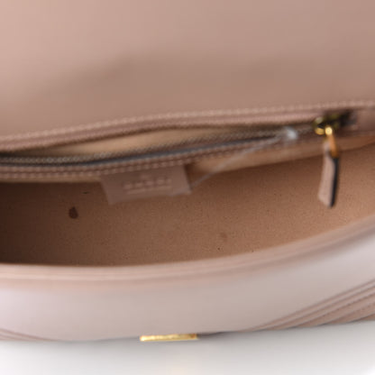 Gucci Calfskin Matelasse Small GG Marmont Top Handle Shoulder Bag Porcelain Rose 4 of 11