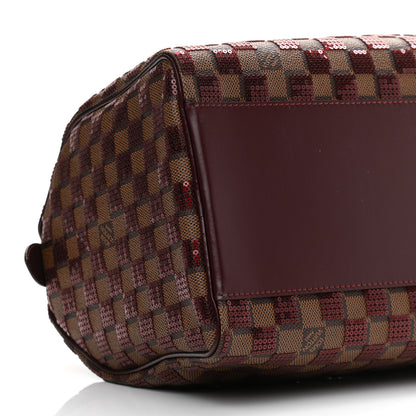 Louis Vuitton Damier Paillettes Speedy 30 Rouge 10 of 11