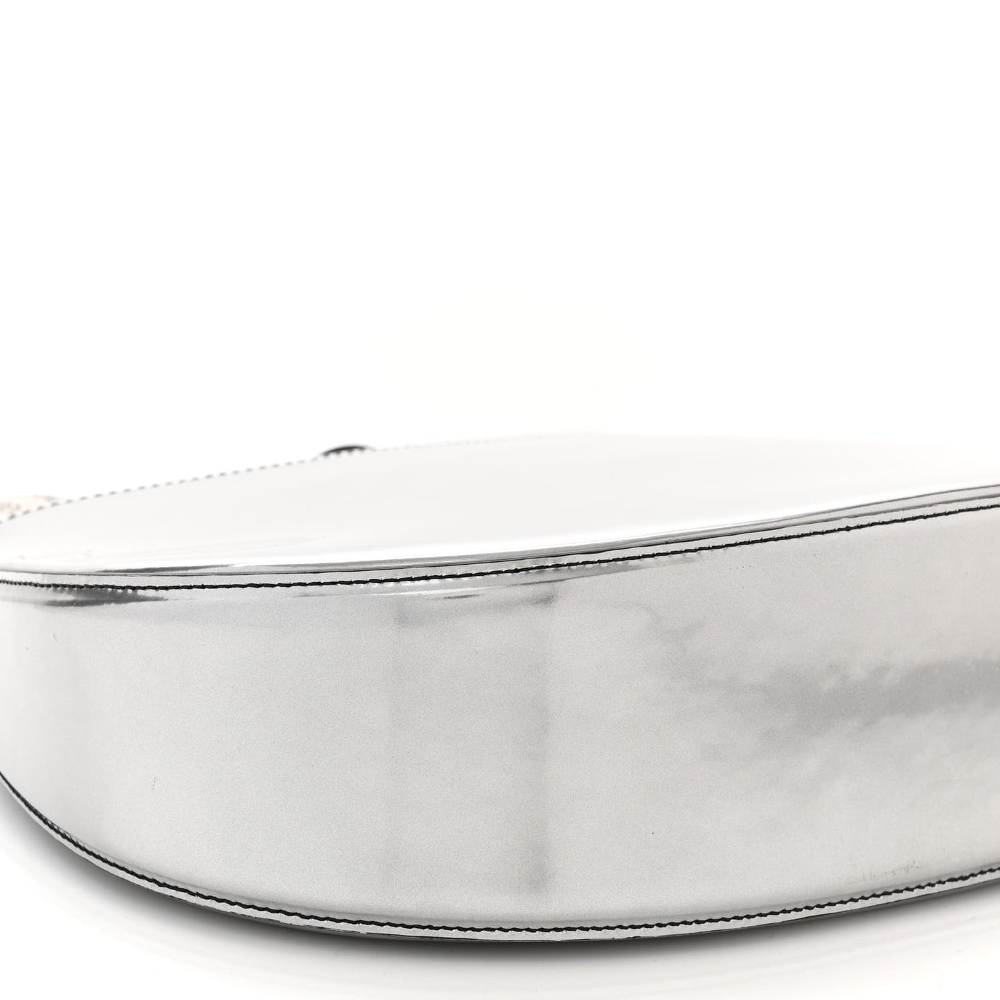 Metallic Calfskin Cat Hobo Silver