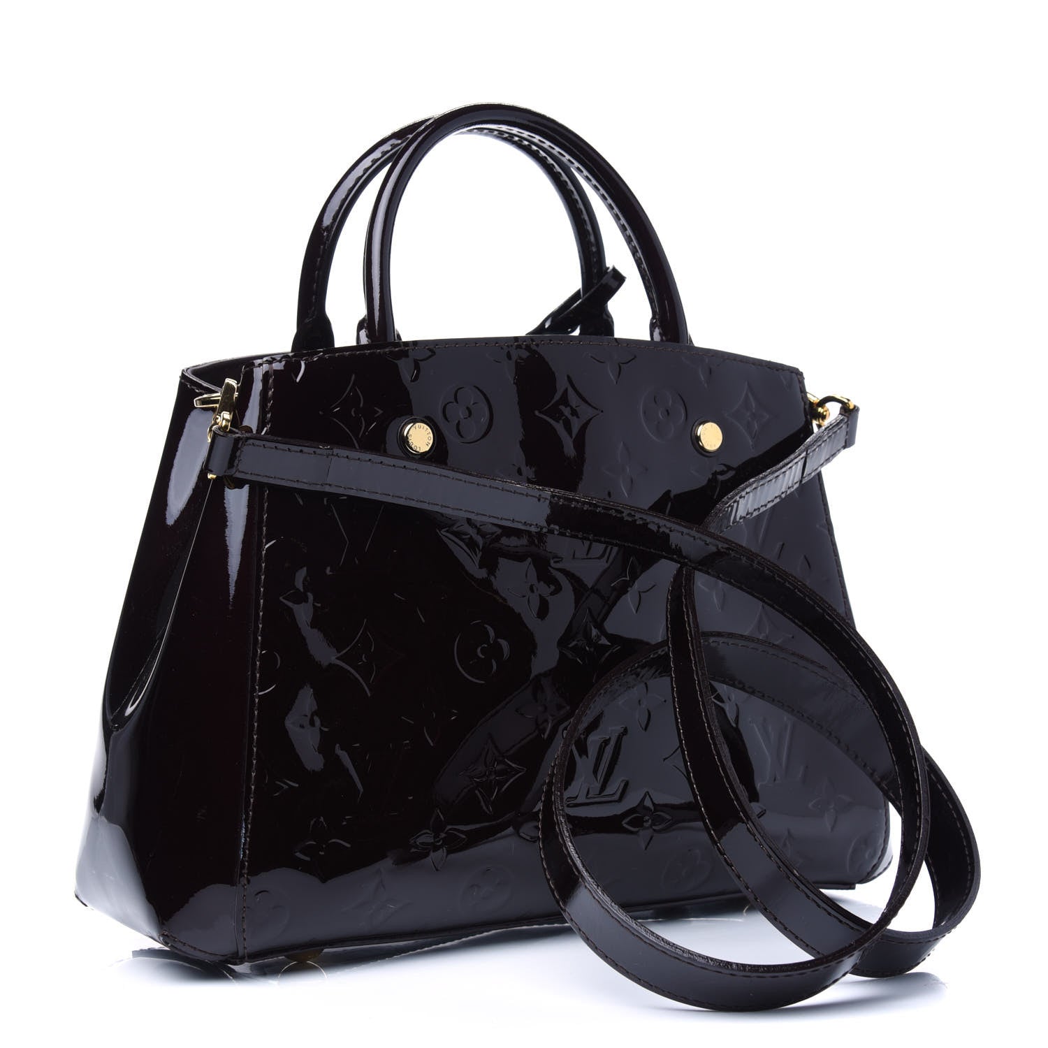 Louis Vuitton Vernis Montaigne BB Amarante 2 of 4
