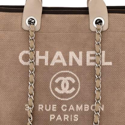 Chanel Canvas Medium Deauville Tote Beige Brown 8 of 10