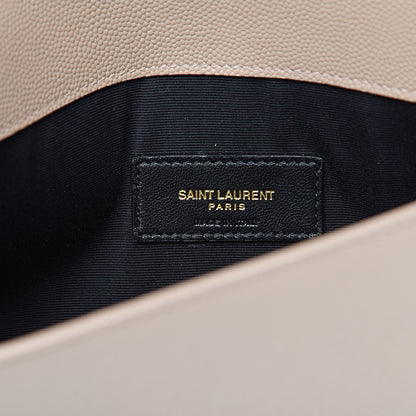 Saint Laurent Grain De Poudre Uptown Pouch Dark Beige 5 of 6
