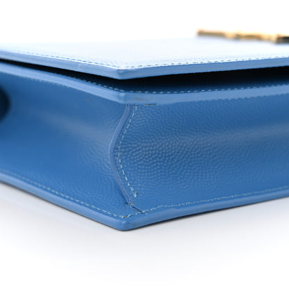 Saint Laurent Grain De Poudre Classic Kate Monogram Clutch Blue Clair 9 of 11
