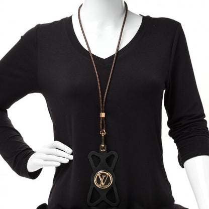 Louis Vuitton Monogram Silicone Louise Phone Holder Black 2 of 8