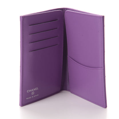 Chanel Lambskin Quilted Passport Holder Purple 5 of 8