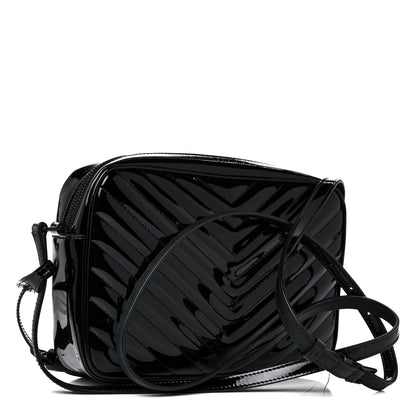Saint Laurent Patent Calfskin Matelasse Monogram Lou Camera Bag Black 4 of 11