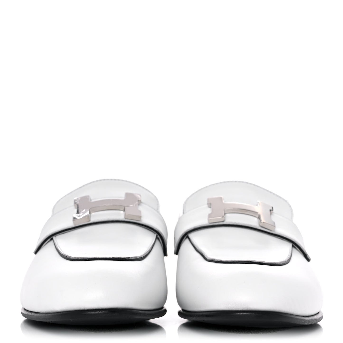 Calfskin Womens Paris Loafers 36.5 White