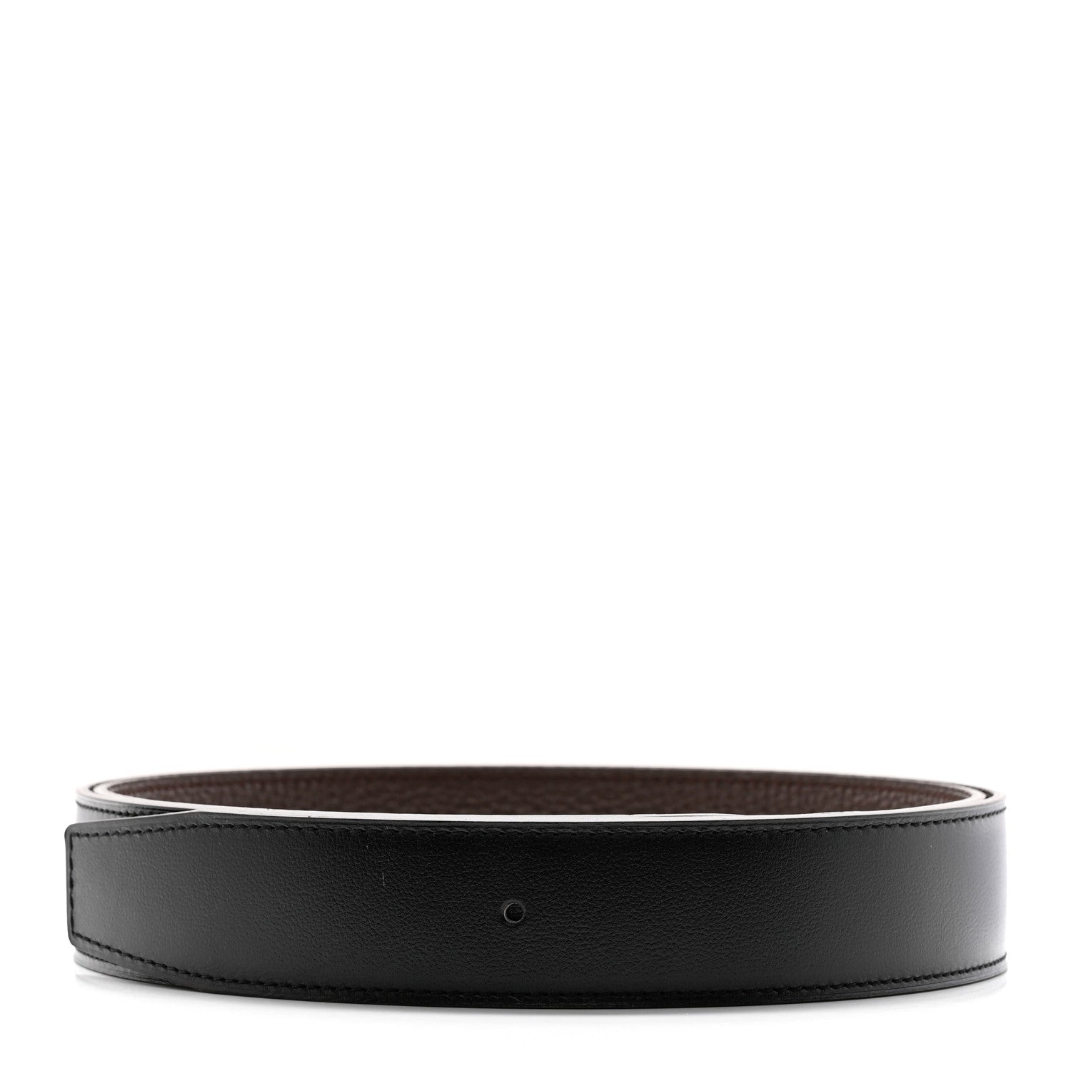 Hermes Box Togo 32mm Belt Strap 100 40 Black Chocolate 1 of 9