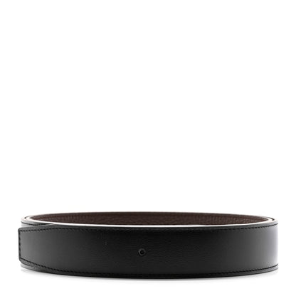 Hermes Box Togo 32mm Belt Strap 100 40 Black Chocolate 1 of 9