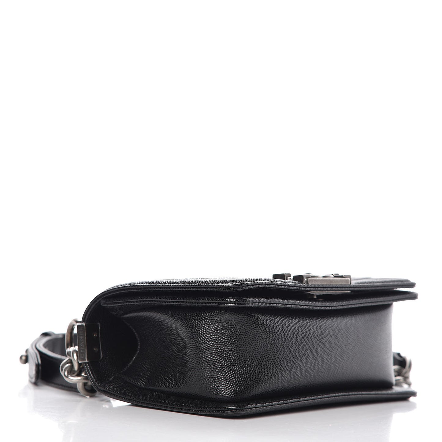 Caviar Quilted Small Boy Flap Black
