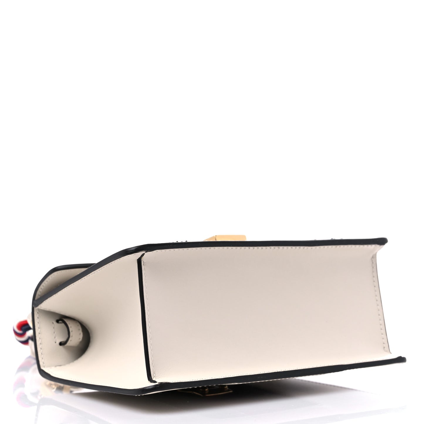 Calfskin Embroidered Mini Sylvie Top Handle Bag White