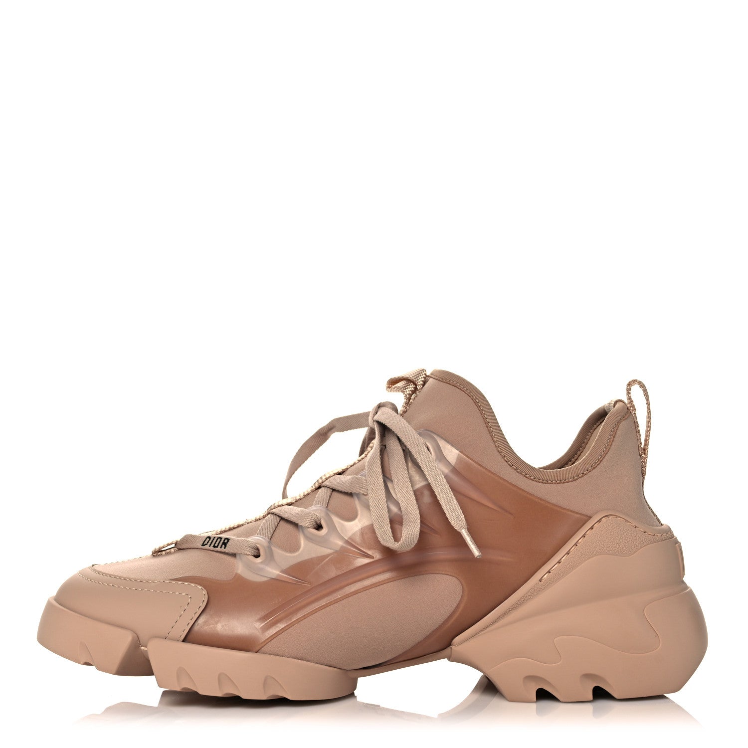 Christian Dior Neoprene Rubber Womens D-Connect Sneakers 39 Nude 1 of 8