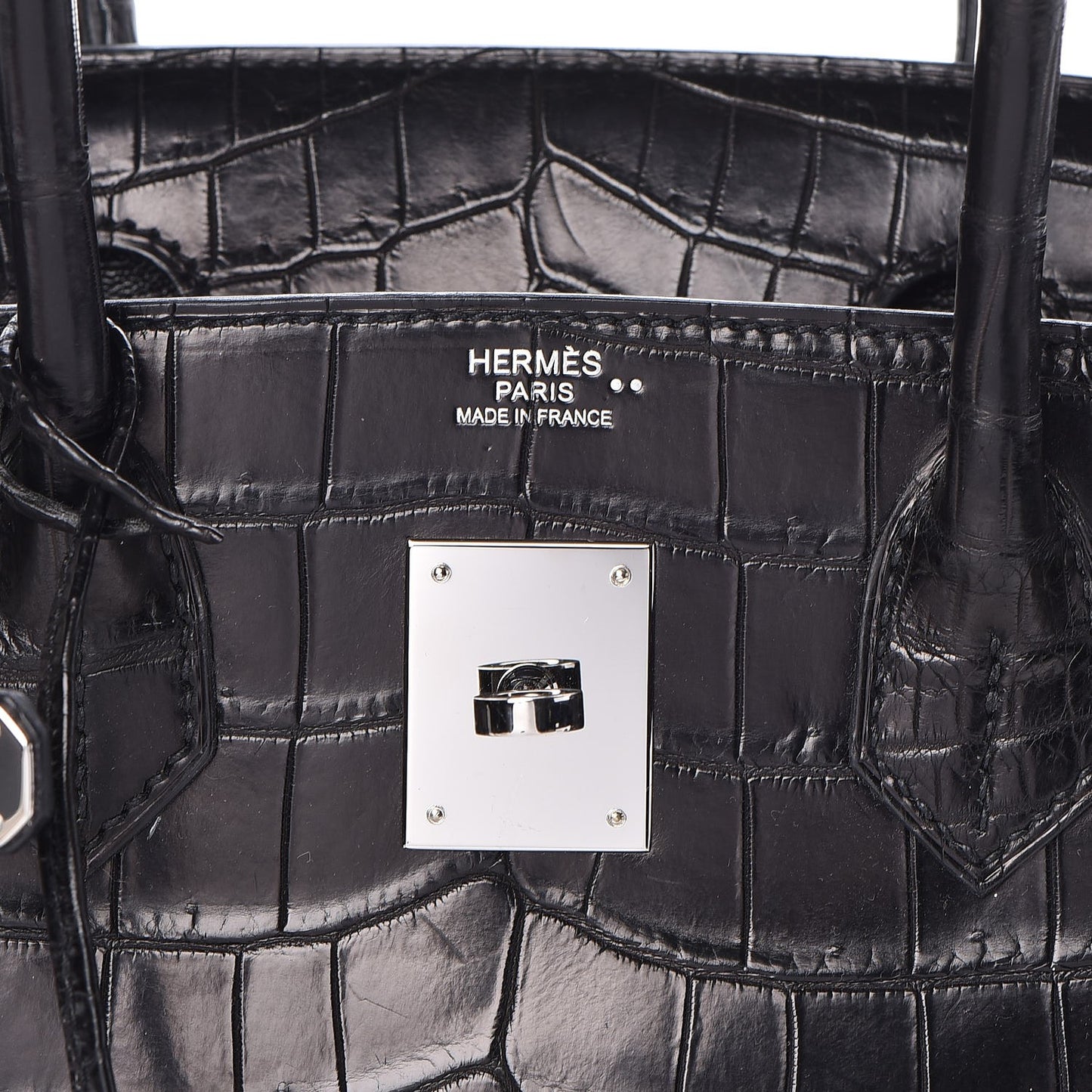 Matte Niloticus Crocodile Birkin 30 Black