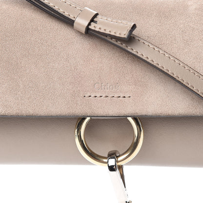 Chloe Suede Calfskin Mini Faye Shoulder Bag Motty Grey 11 of 11