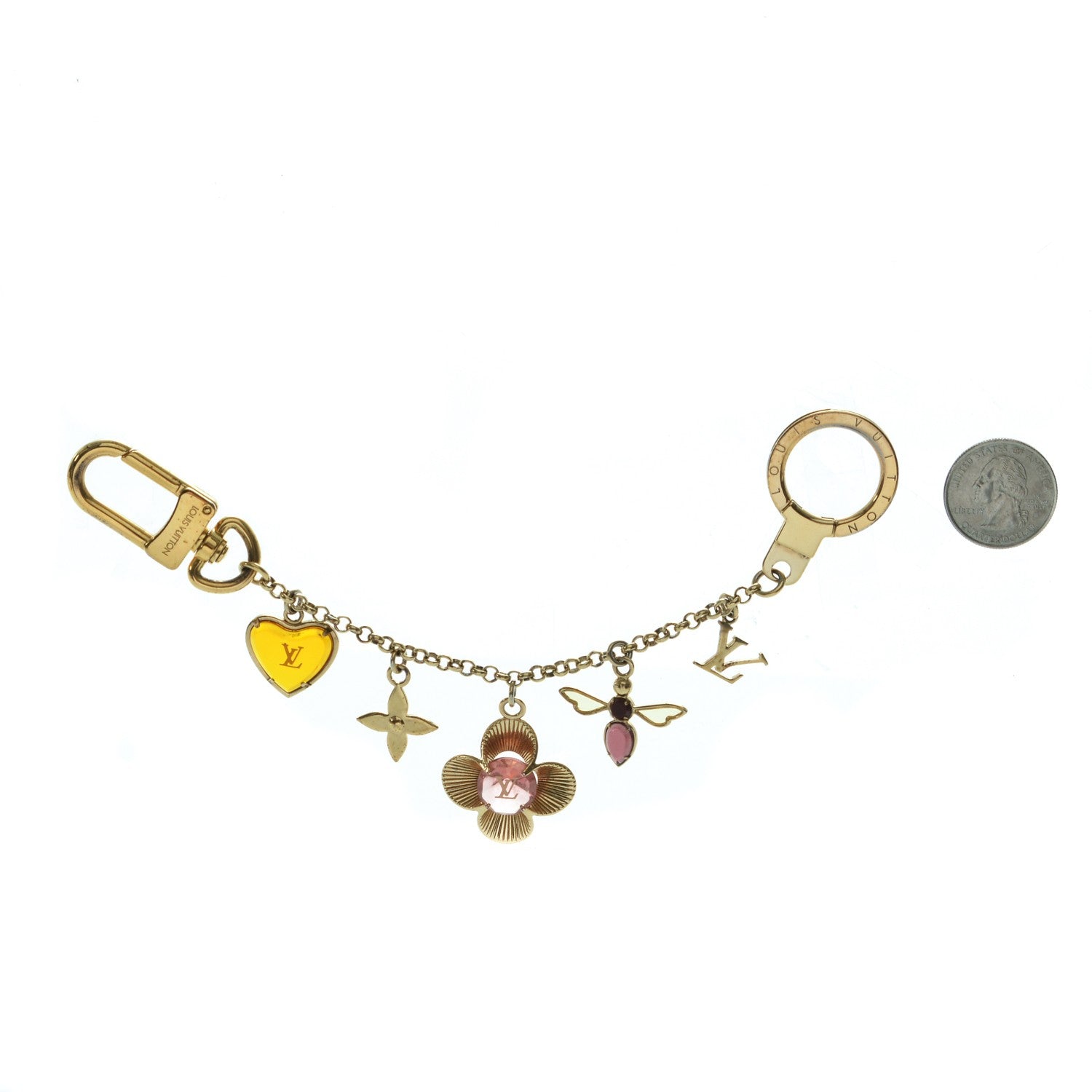 Louis Vuitton Bee Flower Chain Key Charm 2 of 4