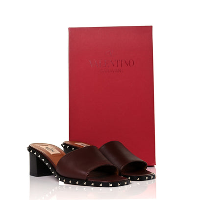 Valentino Garavani Nappa Soul Rockstud 55mm Slide Sandals 36 Brown 11 of 11