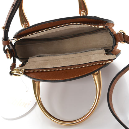 Chloe Calfskin Suede Raffia Small Pixie Bag Caramel 6 of 8