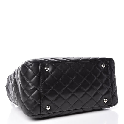 Chanel Lambskin Surpique Chevron Quilted Tote Black 4 of 14