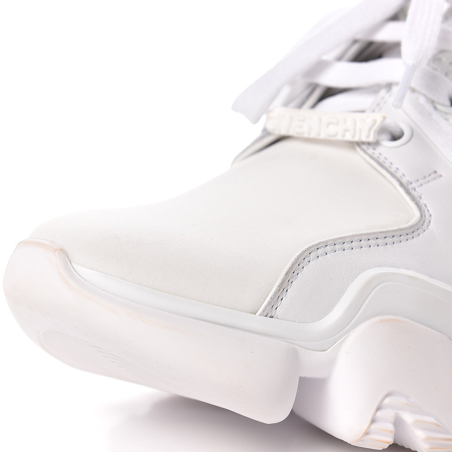 Givenchy Calfskin Neoprene Jaw Low Sneakers 38 White 13 of 20