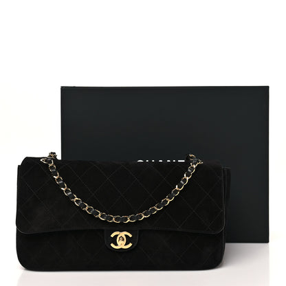 Chanel Suede Calfskin Small Souplissimo Maxi Flap Black 10 of 10