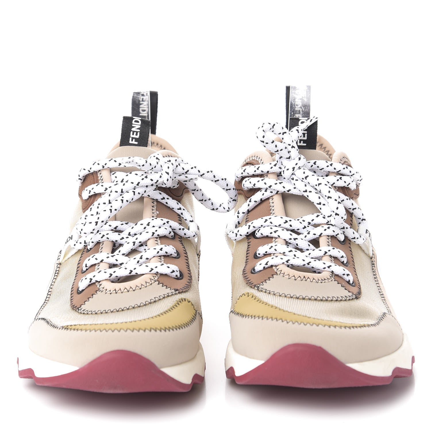 Fendi Technical Mesh Lycra FFreedom Patchwork Sneakers 37.5 Mosaico 2 of 10