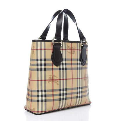 Burberry Haymarket Check Small Onslow Tote Chocolate 4 of 8