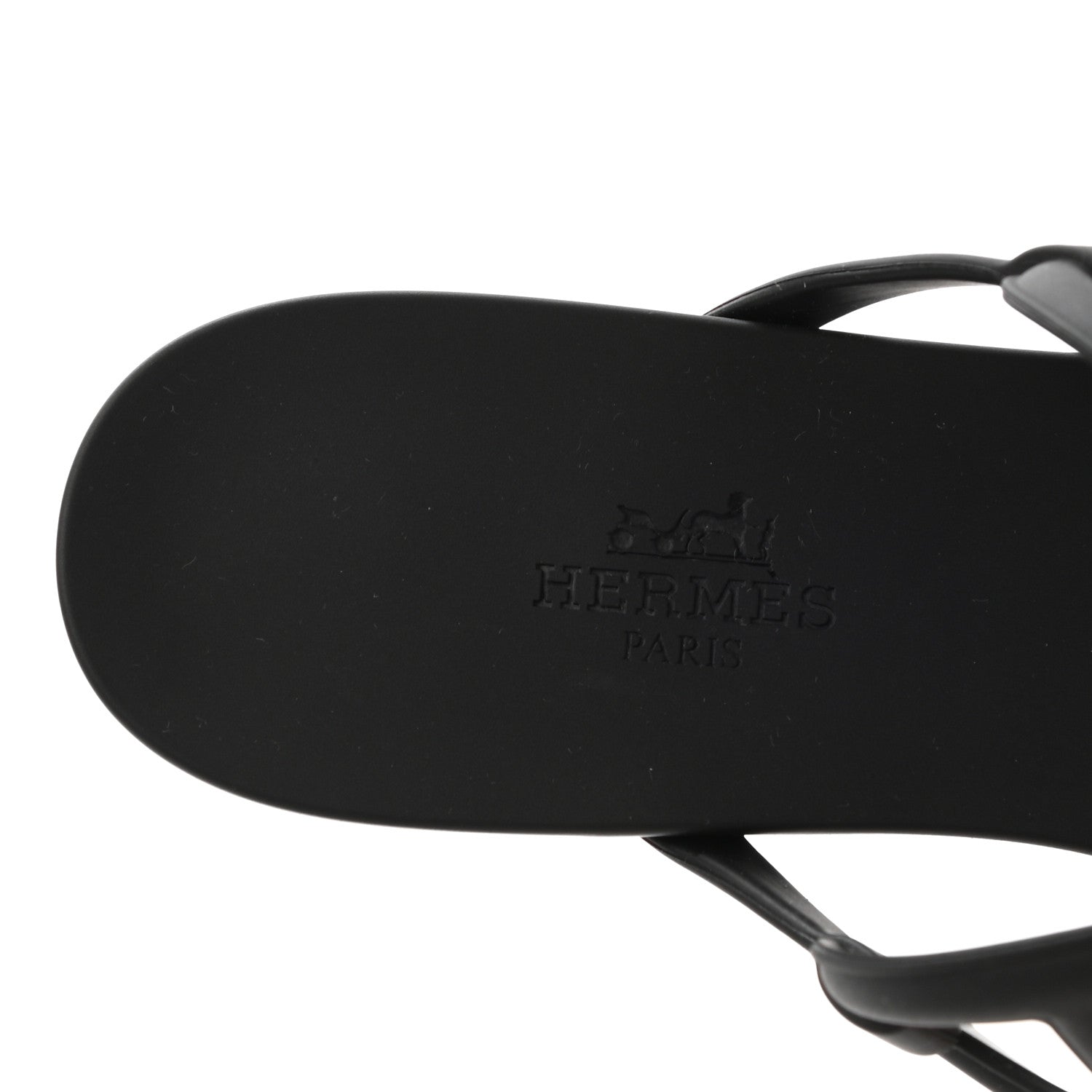 Hermes Rubber Womens Egerie Sandals 37 Black 7 of 8