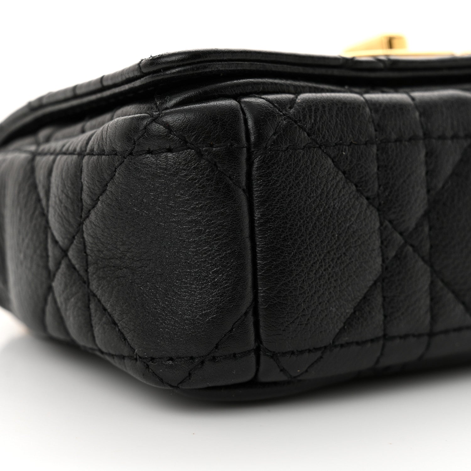 Christian Dior Supple Calfskin Cannage Micro Caro Bag Black 8 of 11