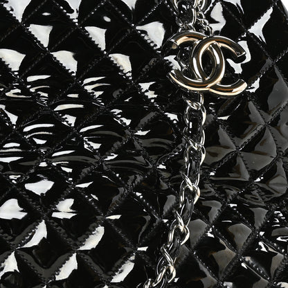 Chanel Patent Quilted Maxi Just Mademoiselle Bowling Bag Black 11 of 13