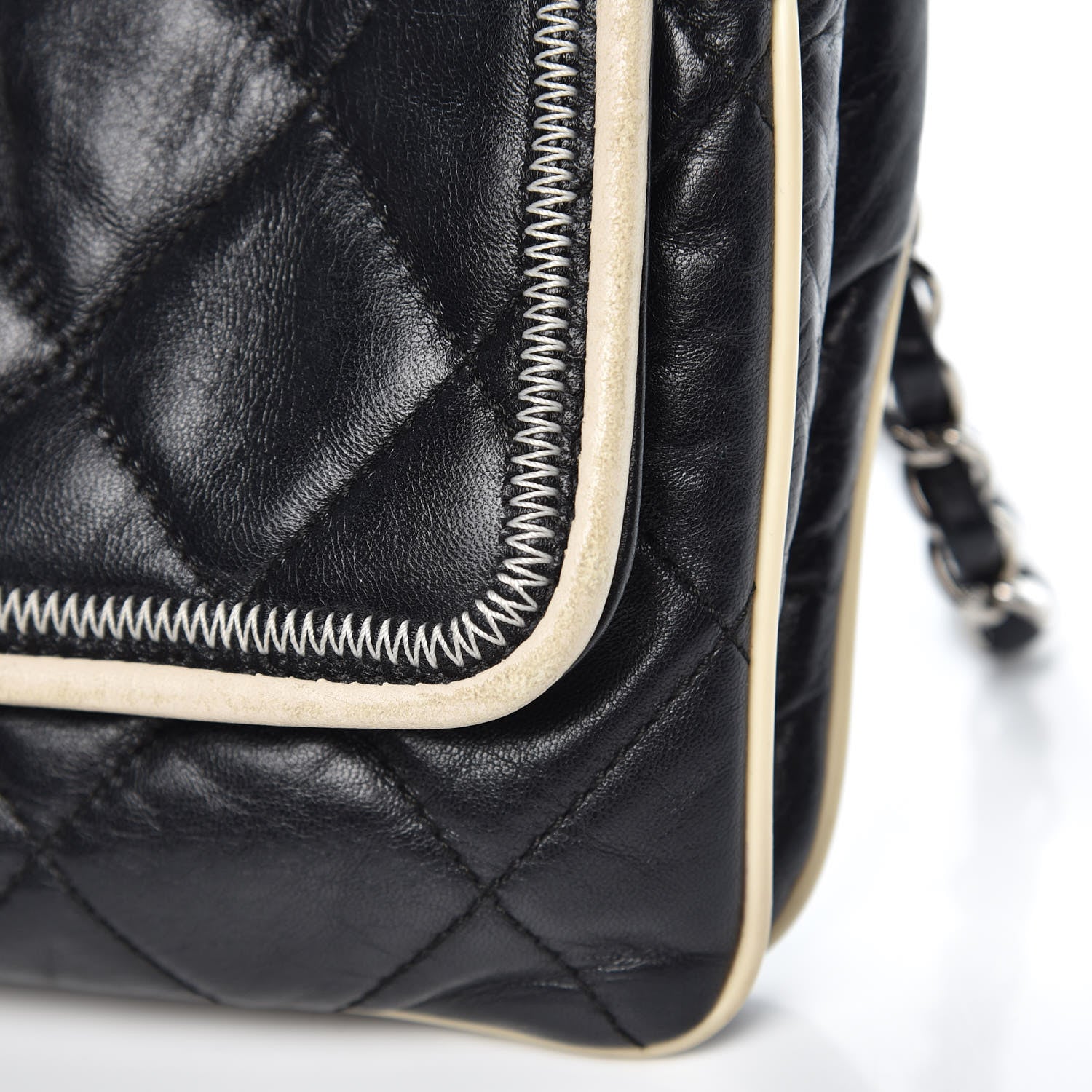 Chanel Lambskin East West Accordion Flap Black 10 of 12
