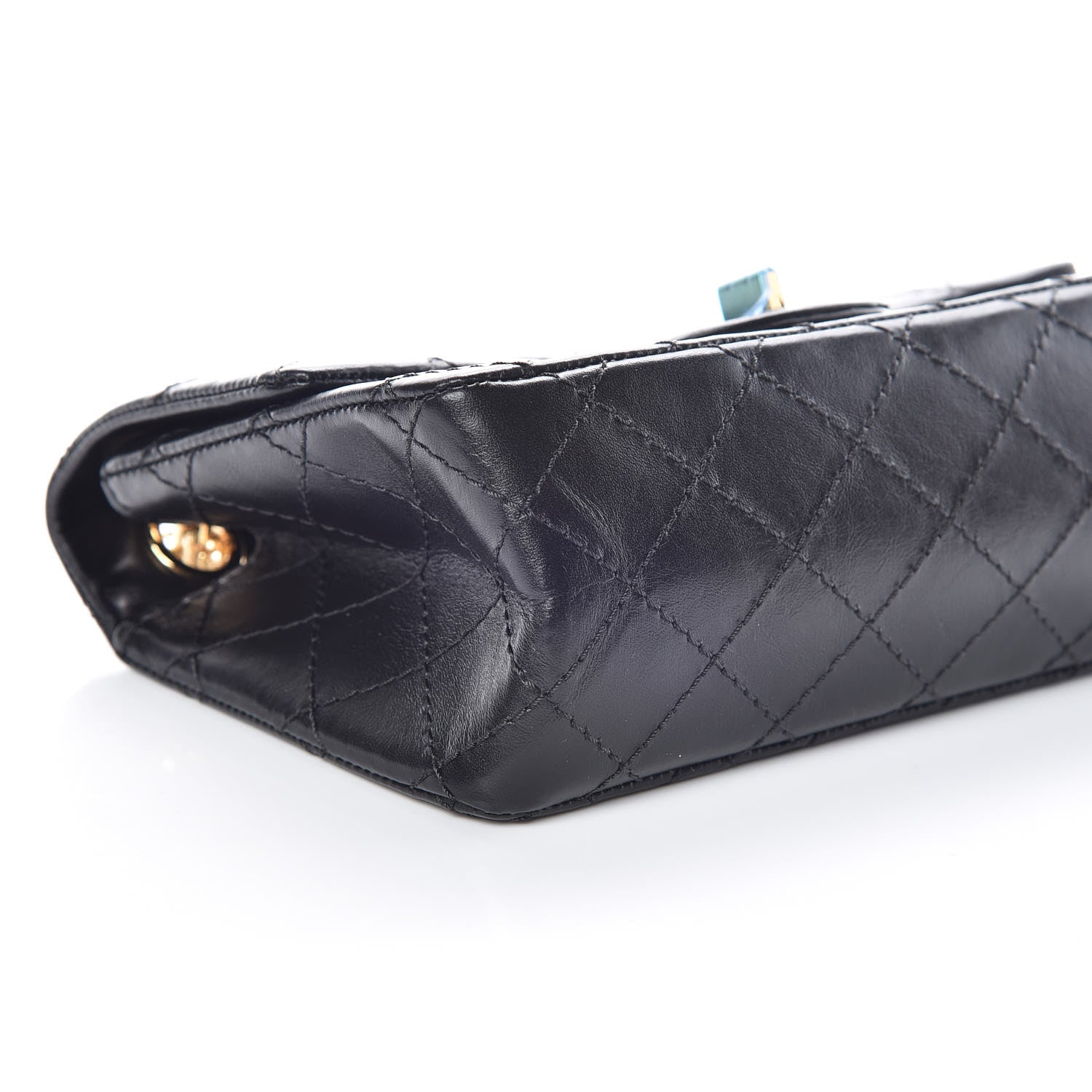 Chanel Aged Calfskin Quilted 2.55 Reissue Mini Flap Black 6 of 10