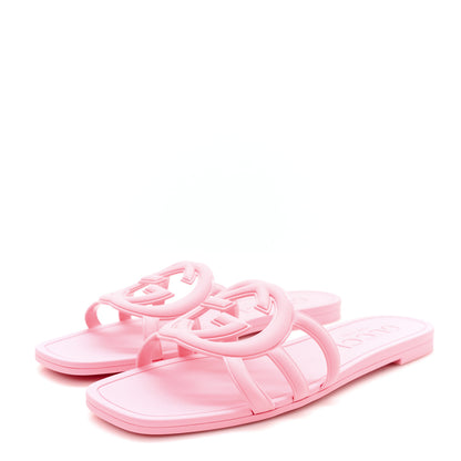 Gucci Rubber Interlocking G Womens Slide Sandals 38 Wild Rose 4 of 10