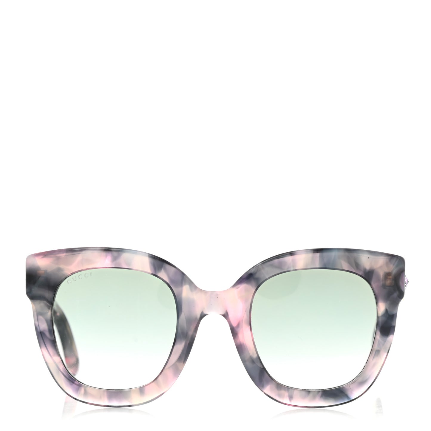 Acetate Round Frame Star Sunglasses GG0208S Grey Pink