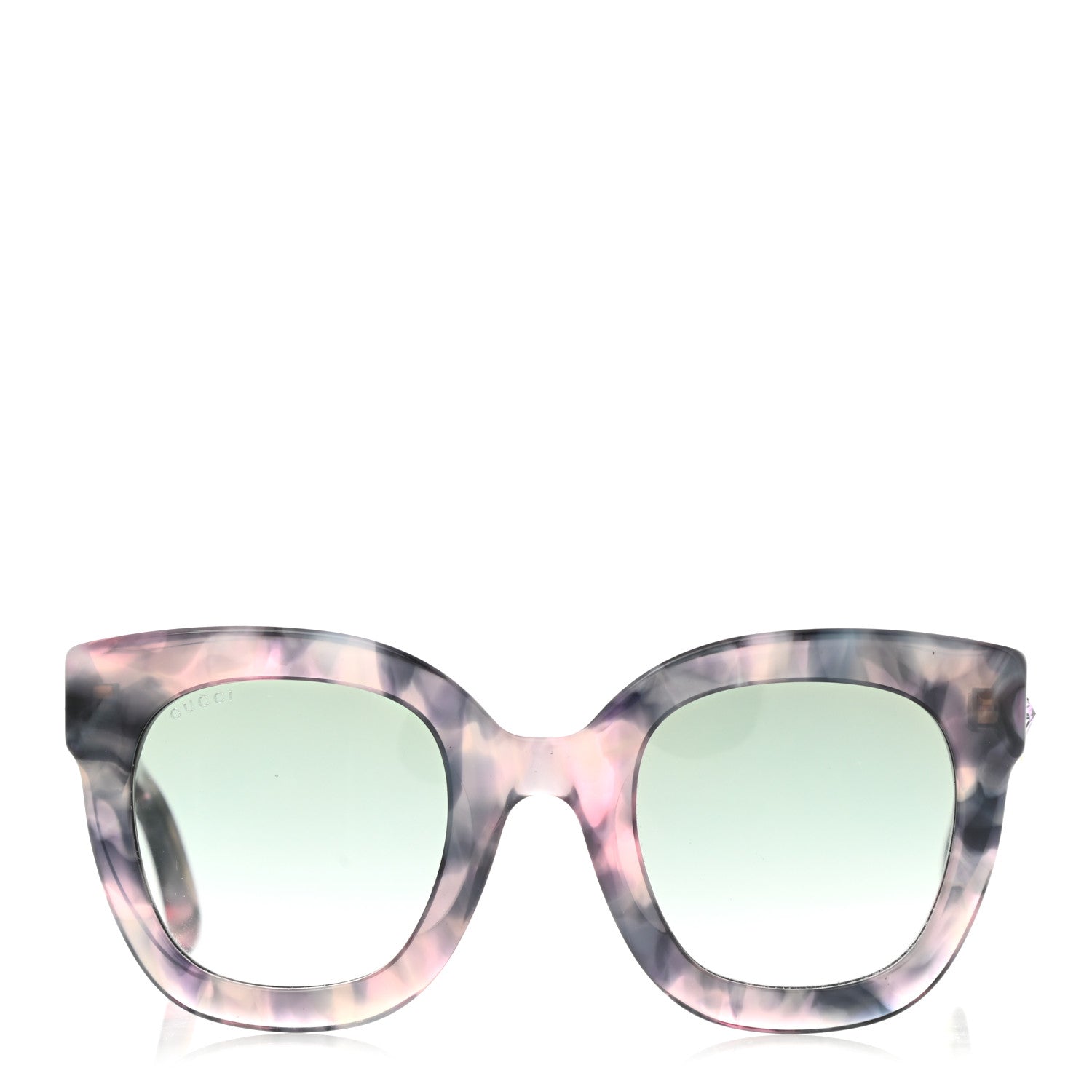 Gucci Acetate Round Frame Star Sunglasses GG0208S Grey Pink 2 of 7