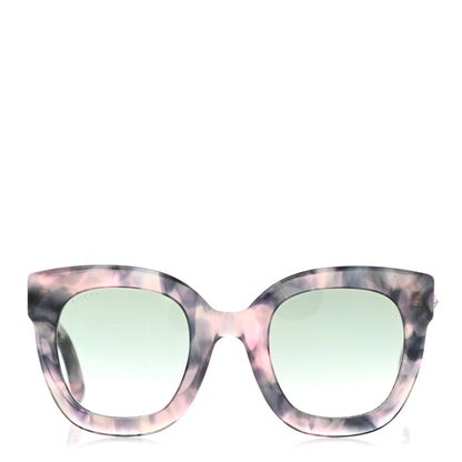 Gucci Acetate Round Frame Star Sunglasses GG0208S Grey Pink 2 of 7