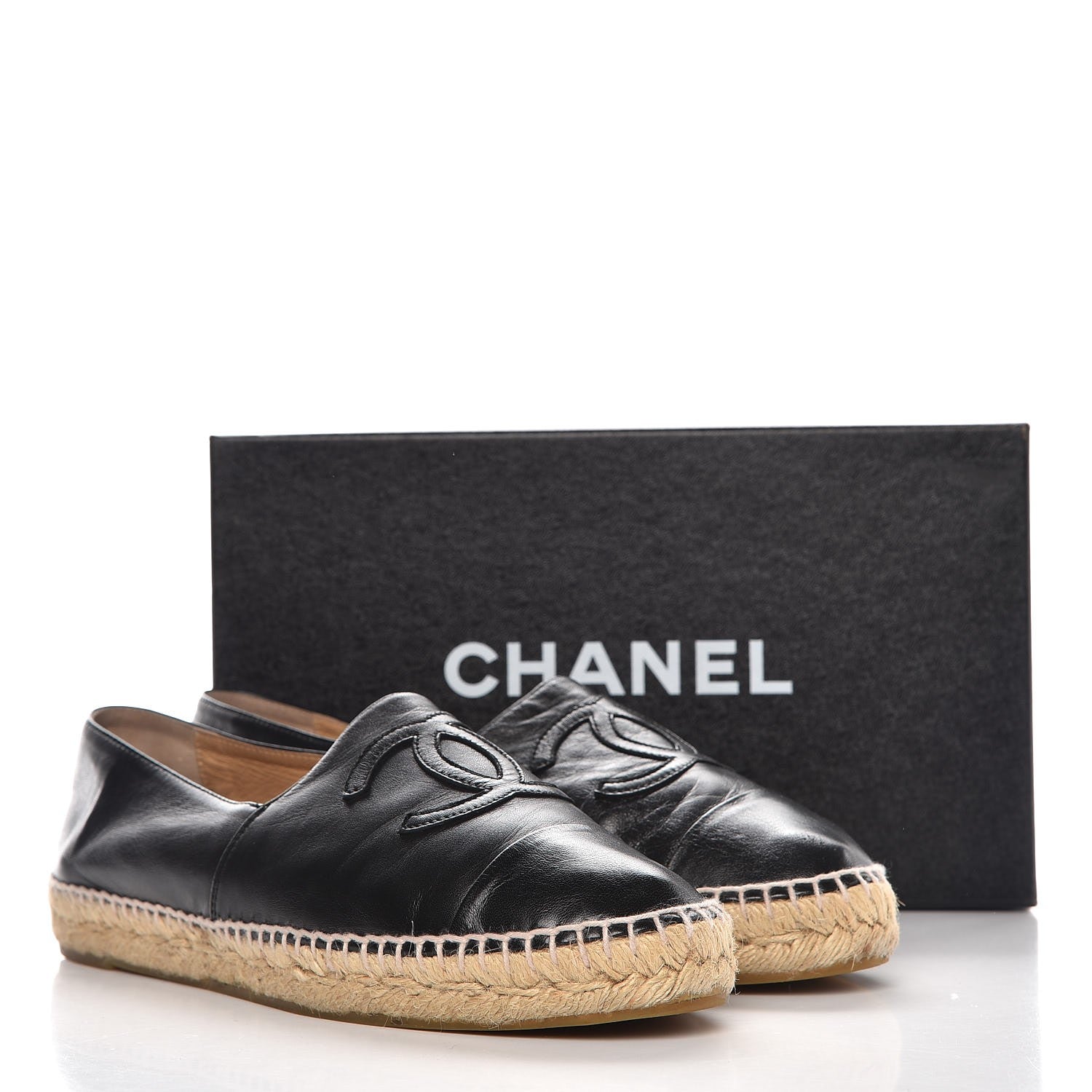 Chanel Lambskin CC Espadrilles 40 Black 19 of 19
