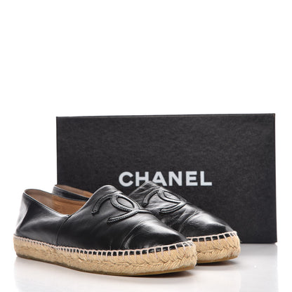 Chanel Lambskin CC Espadrilles 40 Black 19 of 19