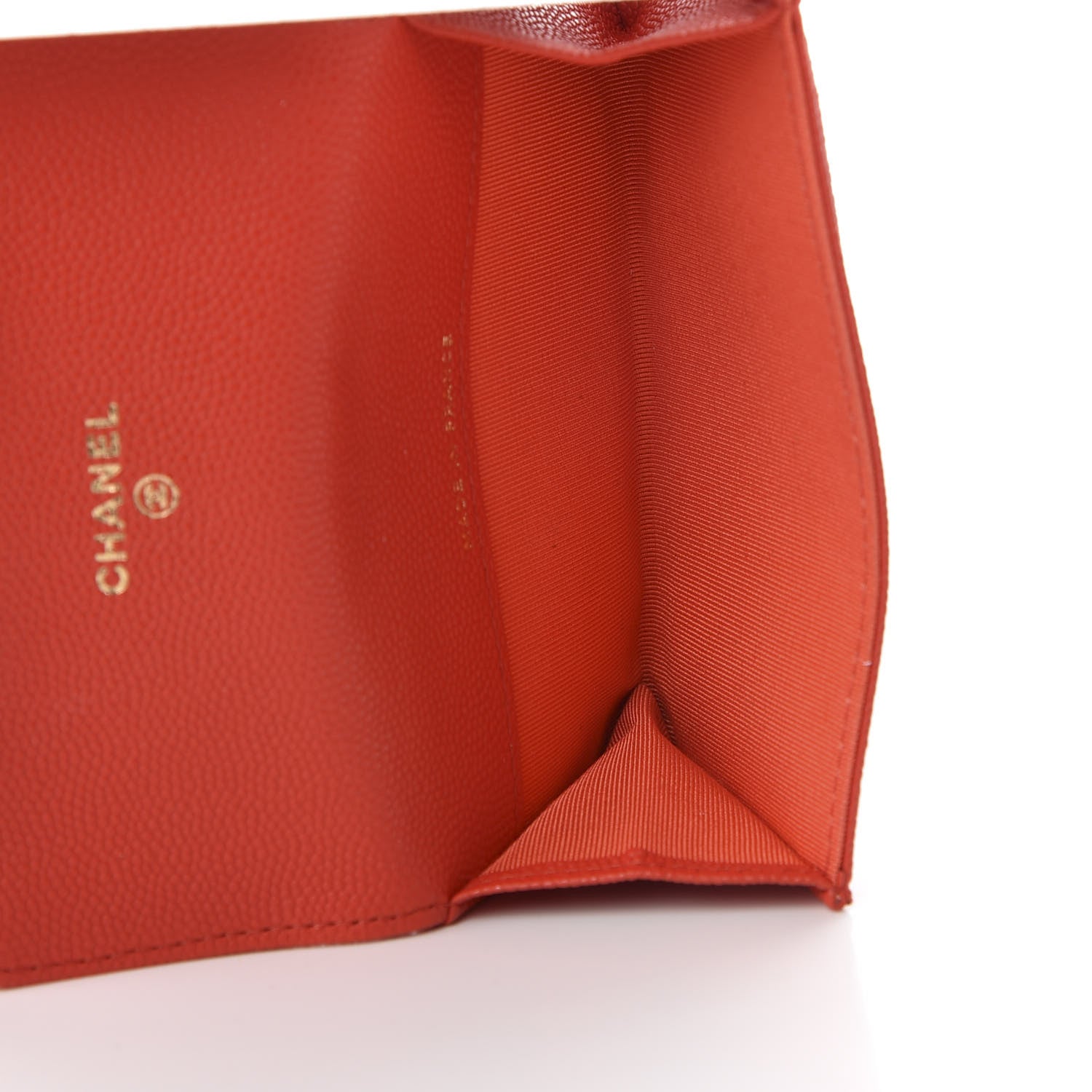 Chanel Caviar Quilted Flap Card Holder Wallet Red 5 of 9