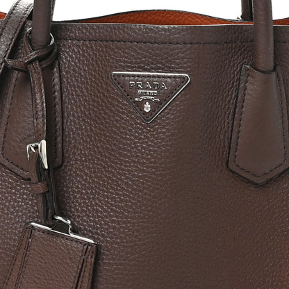 Prada Vitello Daino Small Double Bag Bruciato Rame 7 of 12