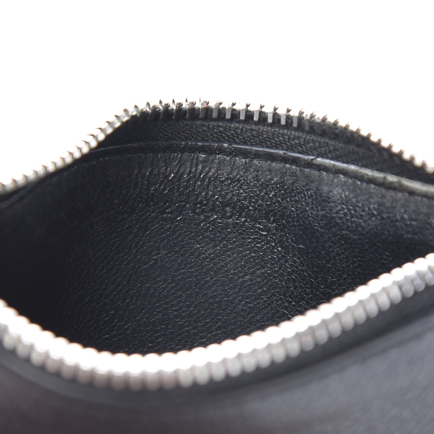 Saint Laurent Grained Calfskin 5 Fragments Zip Pouch Card Holder Black 7 of 13