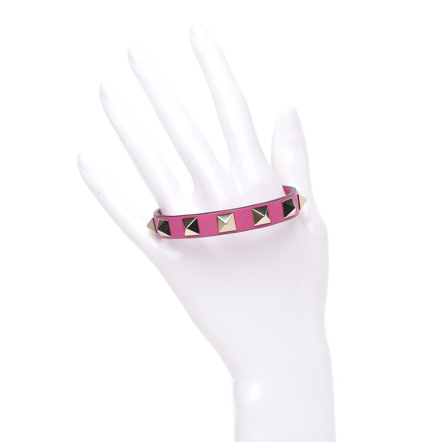 Vitello Rockstud Bracelet Pink