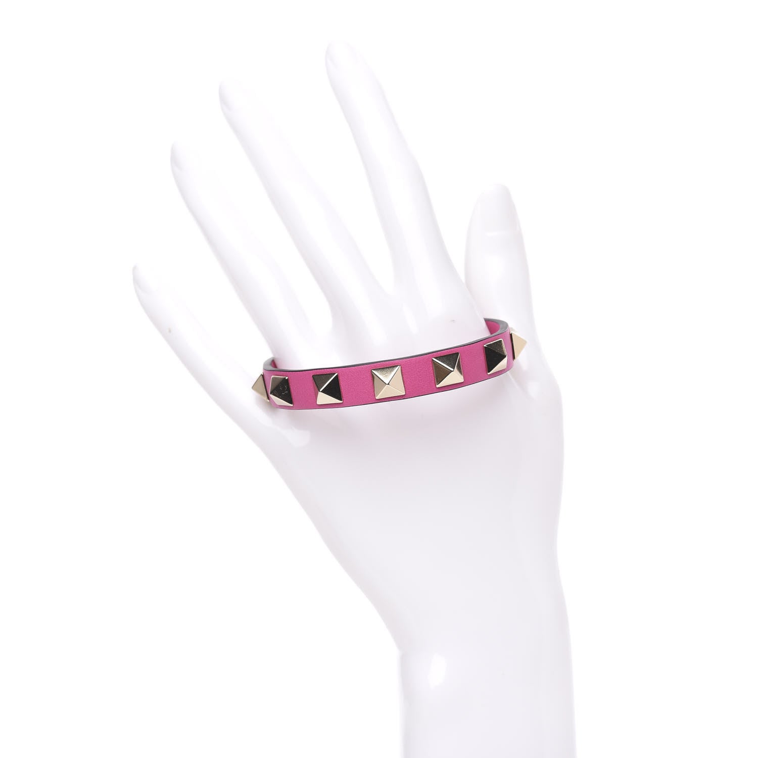 Valentino Garavani Vitello Rockstud Bracelet Pink 2 of 5