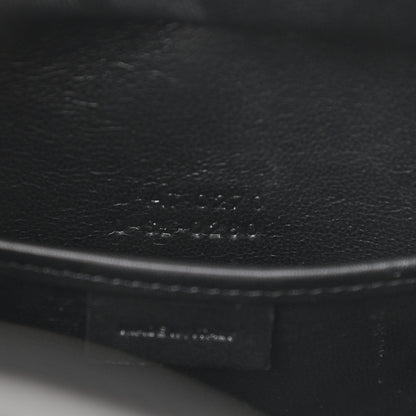 Celine Calfskin Lambskin Canvas Jacquard Floral Nano Luggage Black 7 of 10